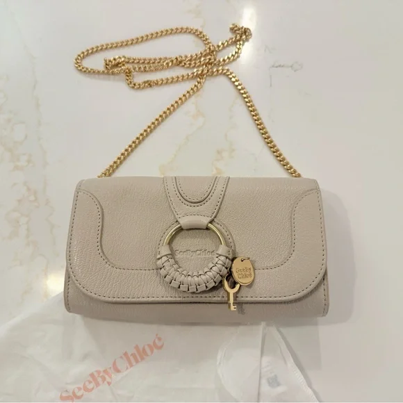SEE BY CHLOE HANA LEATHER CROSSBODY BEIGE IN COLOR - Picture 5 of 10
